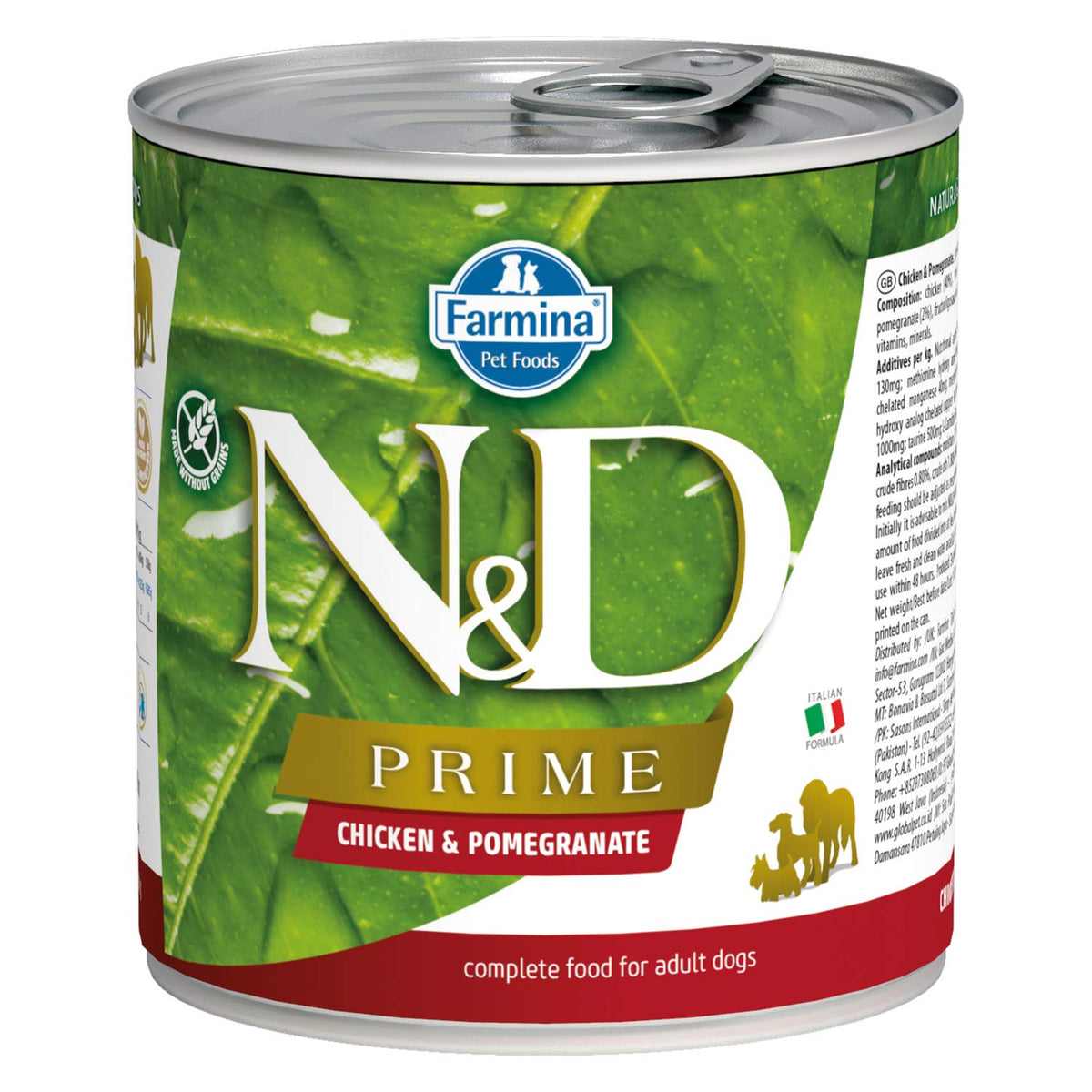 Farmina N&D Prime Chicken And Pomegranate Grain Free Adult Dog Tin Food