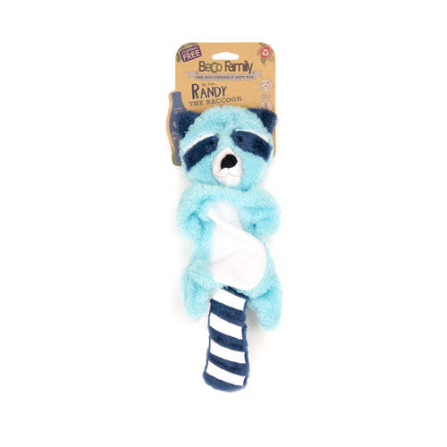 BecoPets Randy The Racoon Stuffing Free Dog Toy