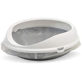 Savic Figaro Oval Cat Litter Tray + Rim Cold Grey