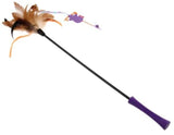 Gigwi Catwand Natural Feather & Feather Teaser ,Plush Tail & TPR Handle