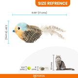 Fofos Blue Bird With Catnip Balls Cat Toy