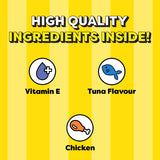 Temptations : Creamy Purrree Chicken & Tuna Flavour Cat Treats - 4 Pcs (12g Each)