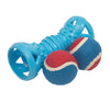 Smarty Pet Playerz Double Ball Dumbbell Chew Toy With Natural Rubber For Dog