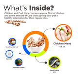 First Bark : Chicken & Cod Stick – Yummylicious Dog Treats