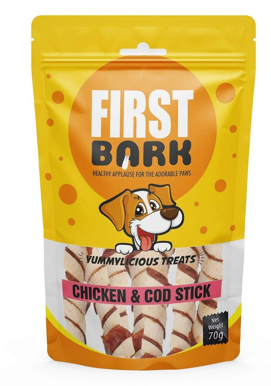 First Bark : Chicken & Cod Stick – Yummylicious Dog Treats