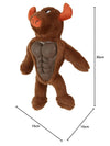 Basil Bull Shape Plush With Squeaky Dog Toy