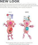 Outward Hound Ranch Roperz Pig Plush Squeaky Dog Toy - Pink