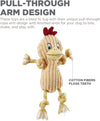 Outward Hound Ranch Roperz Chicken Plush Squeaky Dog Toy - Yellow
