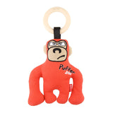 Gigwi Puffer Zoo Monkey Canvas Fabric With Synthetic Wood Ring