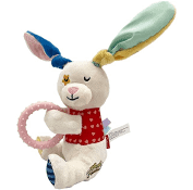 Gigwi Rabbit Plush Friendz With Squeaker & TPR Ring