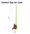 Petstages Butterfly Chase Cat Teaser Wand Toy - (Green)