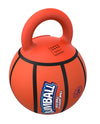Gigwi Basket Ball with Rubber Handle Jumball Dog Toy - Orange