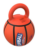 Gigwi Basket Ball with Rubber Handle Jumball Dog Toy - Orange