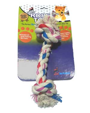 Super Straight Rope Toy With 2 Knots At End - Large