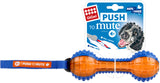 Gigwi Push To Mute Regular Dumbbell Dog Toy - Blue/Orange