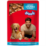 Drools Adult Nutrition - Chicken & Egg 3KG + Drools Adult Chicken Chunks In Gravy 150 G (Pack Of 15) Combo