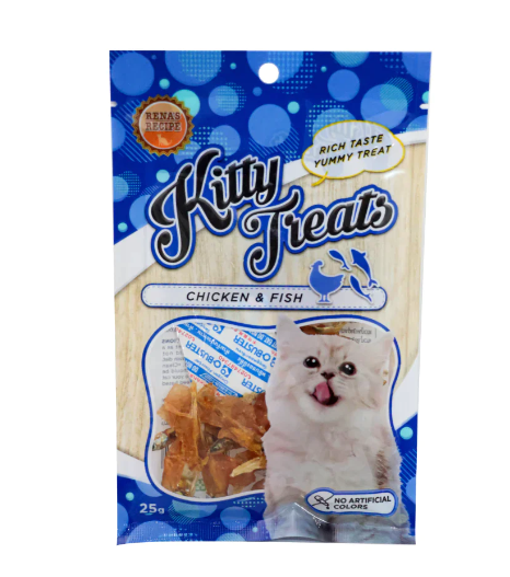 Rena's Kitty Treats Spiral Soft Chicken & Fish