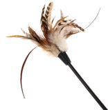 Gigwi Natural Feather Teaser Catwand And TPR Handle