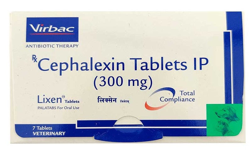Virbac: Lixen Cephalexin 300mg Palatabs Tablets