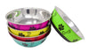 Smarty Pet Plastic Cover Steel Bowl (Large)