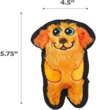 Outward Hound Invincibles Plush Dog Stuffingless Squeaker Toy - Orange