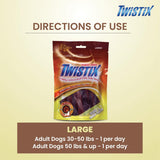 Twistix : Large Wheat-Free Dental Chews – Peanut & Carob Flavour Dog Treats