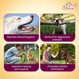 Imaginelees POW : Meaty Middle Duo Filled Bones Dog Treats – Chicken & Duck (Chewy)