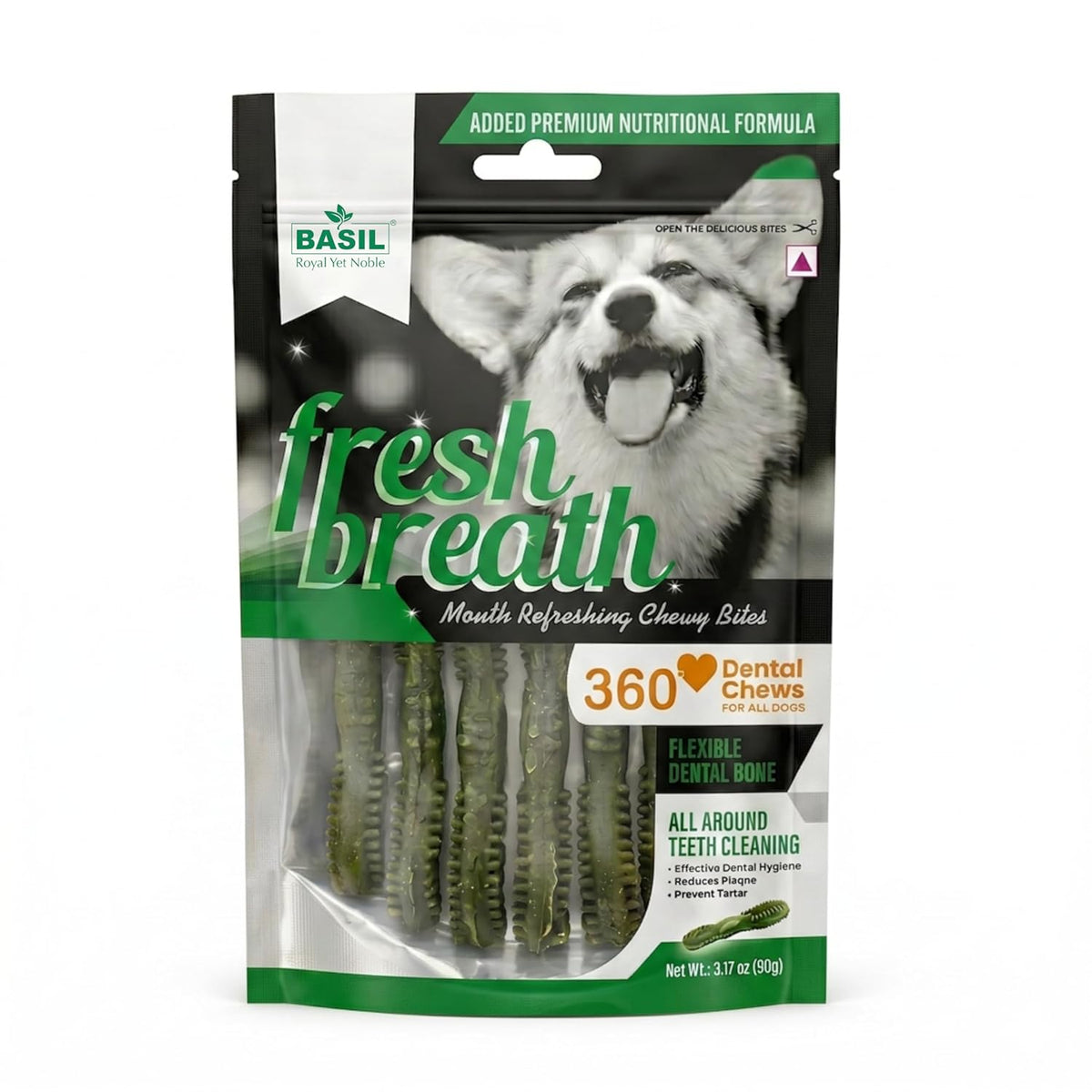 Basil : Fresh Breath 360 Mouth Refreshing Chewy Bites Pack of 6