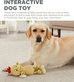 Outward Hound Ranch Roperz Chicken Plush Squeaky Dog Toy - Yellow