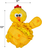 Outward Hound Snuffle Palz Chicken Plush Snuffle Mat Dog Treat Puzzle - Yellow