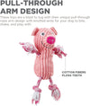 Outward Hound Ranch Roperz Pig Plush Squeaky Dog Toy - Pink