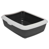 Trixie Cat Litter Tray With Rim Gray & White