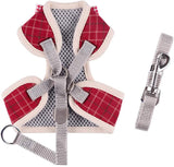 Whoof Whoof Printed Bow Harness With Leash