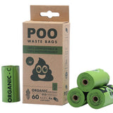 M-Pets 100% Compostable & Biodegradable Poo Waste Bags 4 Rolls Of 15 Pcs Each