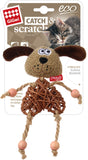 Gigwi Ecoline Dog Catch & Scratch With Catnip Ratton Wood & Plush