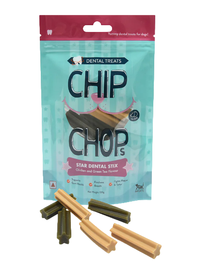Chip Chops : Star Dental Stix – Chicken & Green Tea Flavor Dog Treats