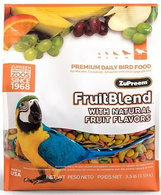 ZuPreem FruitBlend Flavor Bird Food for Large Parrots
