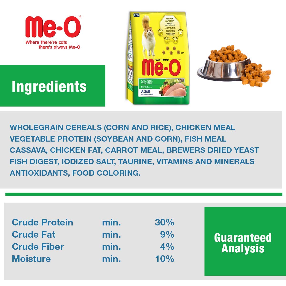 MeO Chicken And Vegetable Adult Cat Dry Food