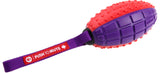 Gigwi Rugby Push To Mute Solid Ball Dog Toy - Red/Purple