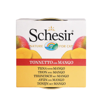 Schesir Tuna White Meat Rice With Mango In Solution Cat Tin