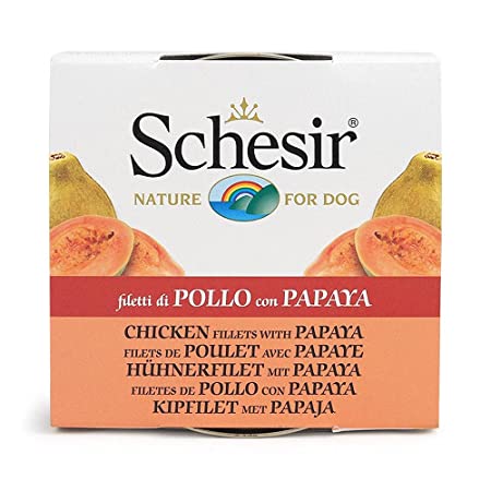 Schesir Chicken & Rice With Papaya In Gel Dog Tin