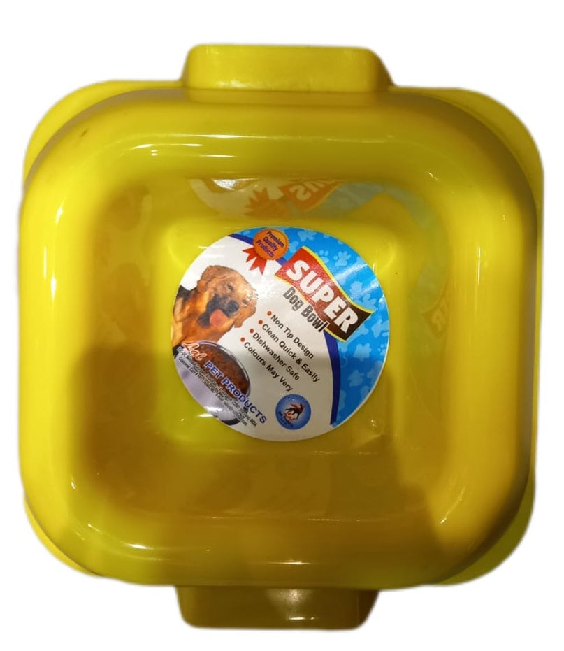 Super Plastic Square Dog Bowl