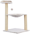 Pets Empire 2 Stage Cat Tree with Hanging Ball- Cream