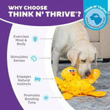 Outward Hound Snuffle Palz Chicken Plush Snuffle Mat Dog Treat Puzzle - Yellow