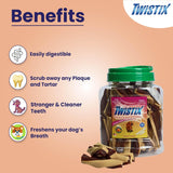 Twistix : Small Wheat-Free Dental Chews – Pumpkin Spice Flavour Dog Treats (Jar)