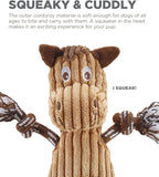 Outward Hound Ranch Roperz Horse Plush Squeaky Dog Toy - Brown