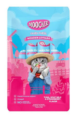 Moochie : Fairy Puree Mystic Forest Tuna Goat Milk & Strawberry Cat Creamy Treat