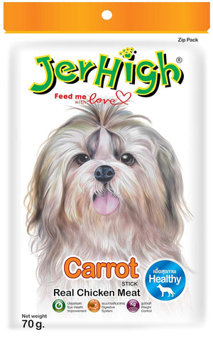 JerHigh : Carrot Stick – Real Chicken Meat Dog Treat