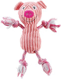 Outward Hound Ranch Roperz Pig Plush Squeaky Dog Toy - Pink