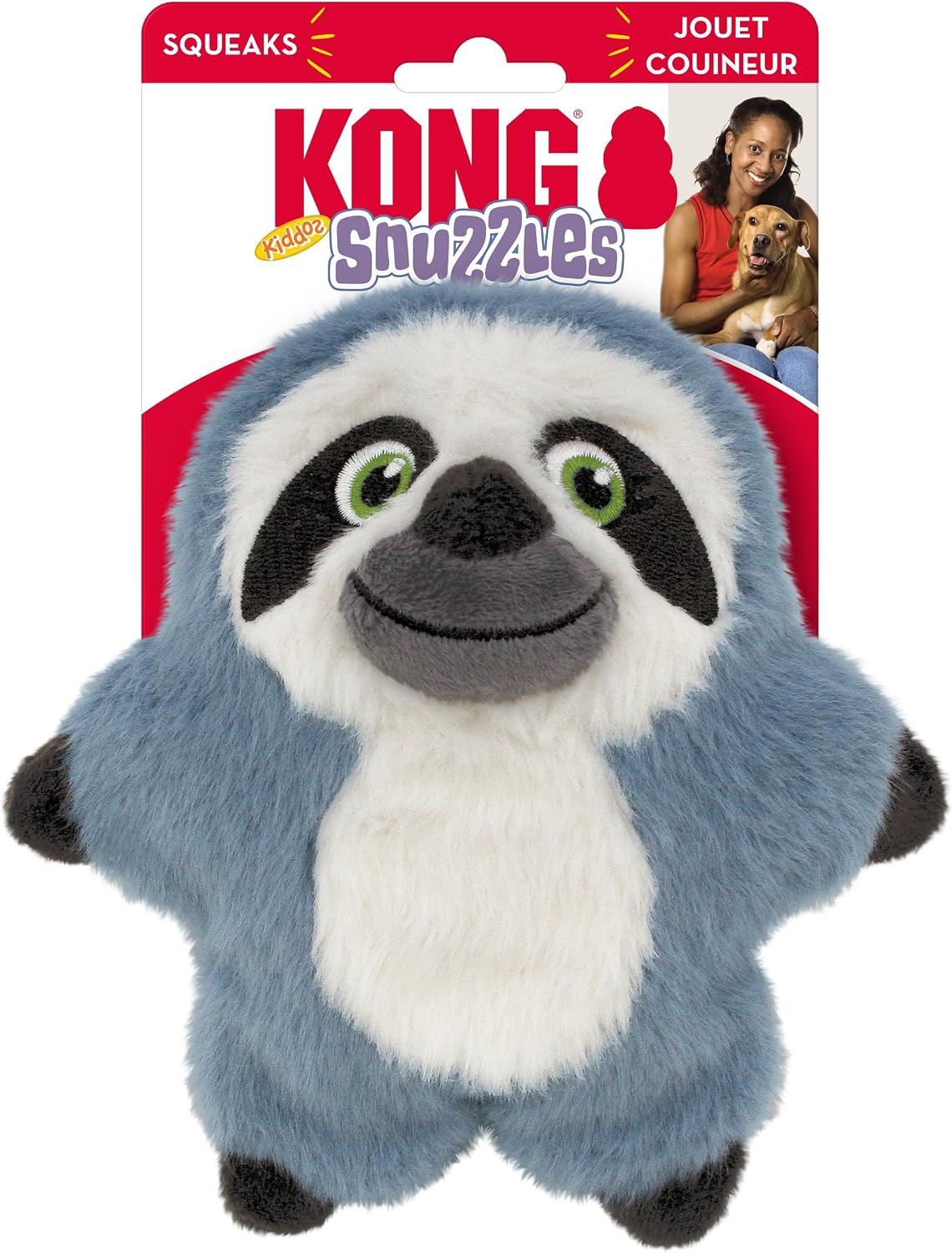 Kong Snuzzles Kiddos Sloth Plush Dog Toy